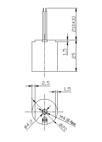 電器開關(guān)電磁鐵尺寸圖